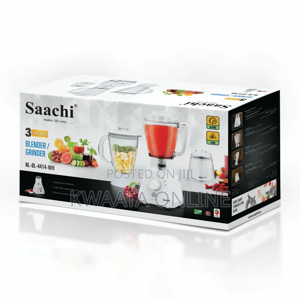 3 in 1 Blender Saachi Nl-Bl-4361-White With Auto-Clean