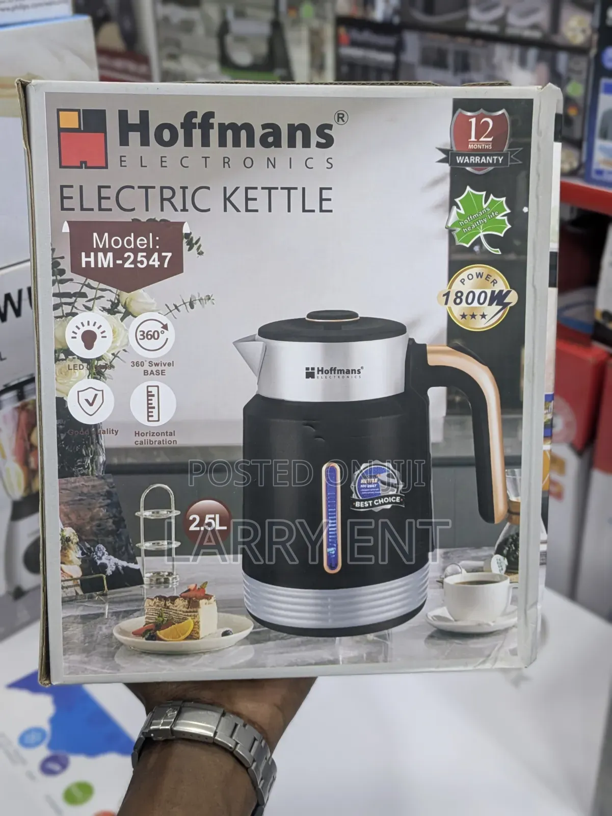Hoffman 2.5l Electric Kettle Fast Boiling Water Heater