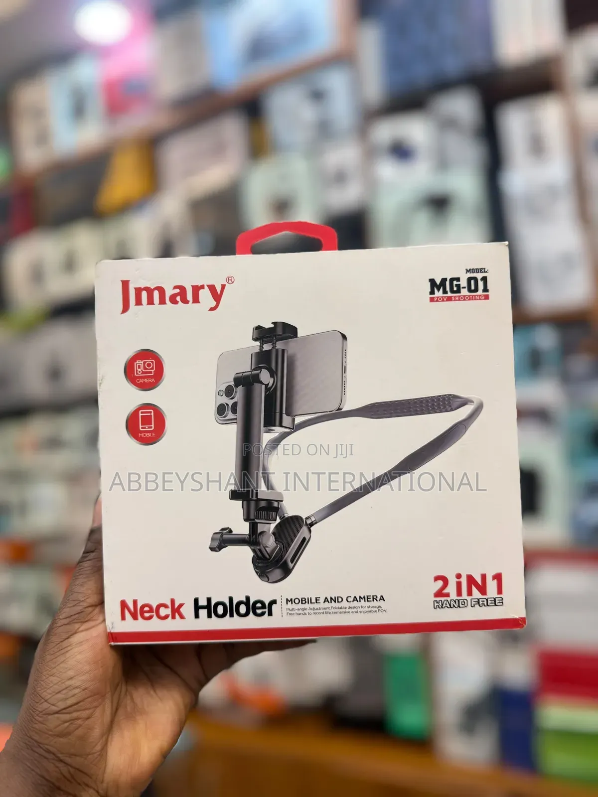 Neck Phone Holder 2-in-1 Hands-Free Neck Holder