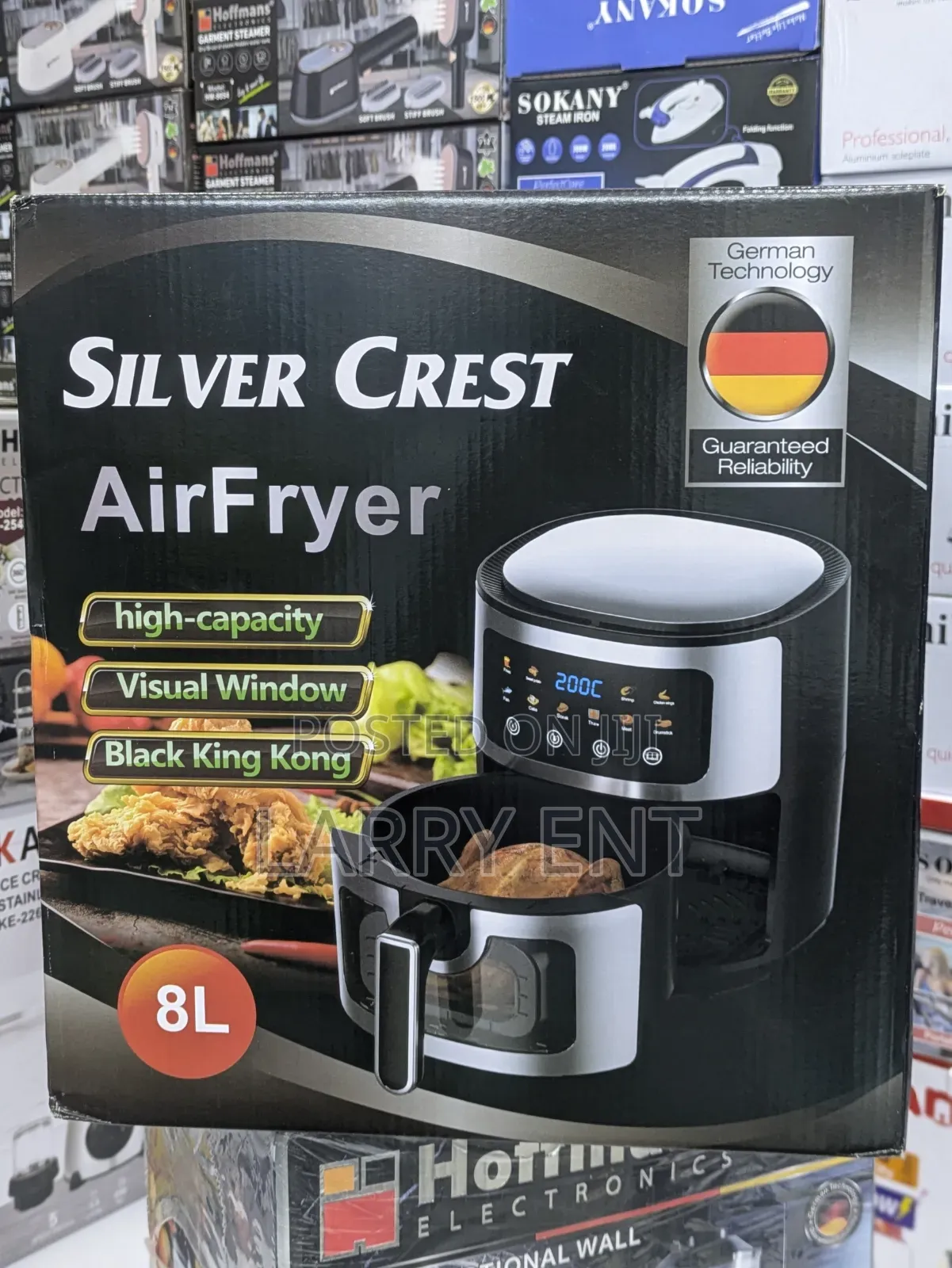 Silvercrest 8l Air Fryer XXL Family Size Hot Air Fryer Oil-Less