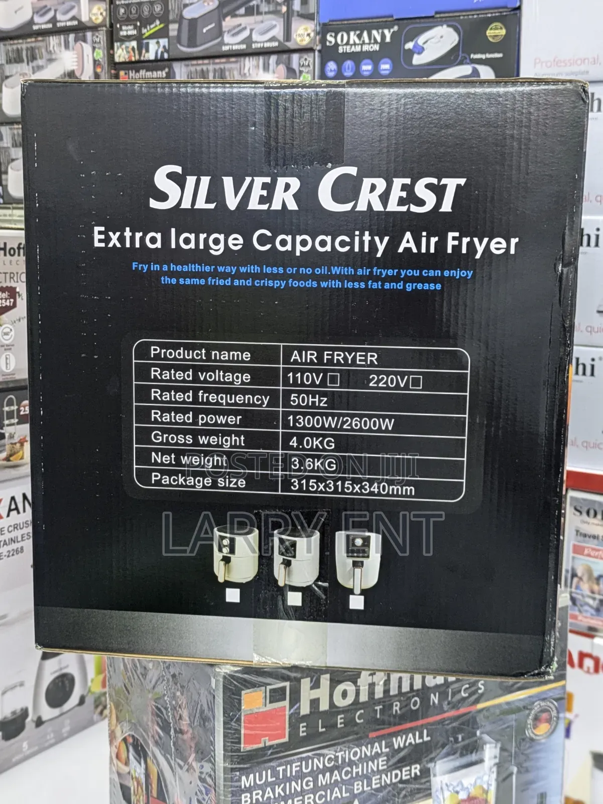 Silvercrest 8l Air Fryer XXL Family Size Hot Air Fryer Oil-Less
