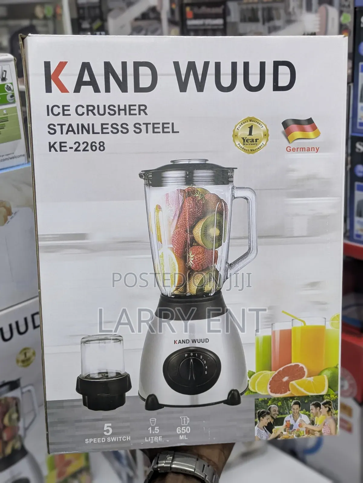 Kand Wuud 1.5l Blender 5 Speed Electric Juice Mixer Grinder