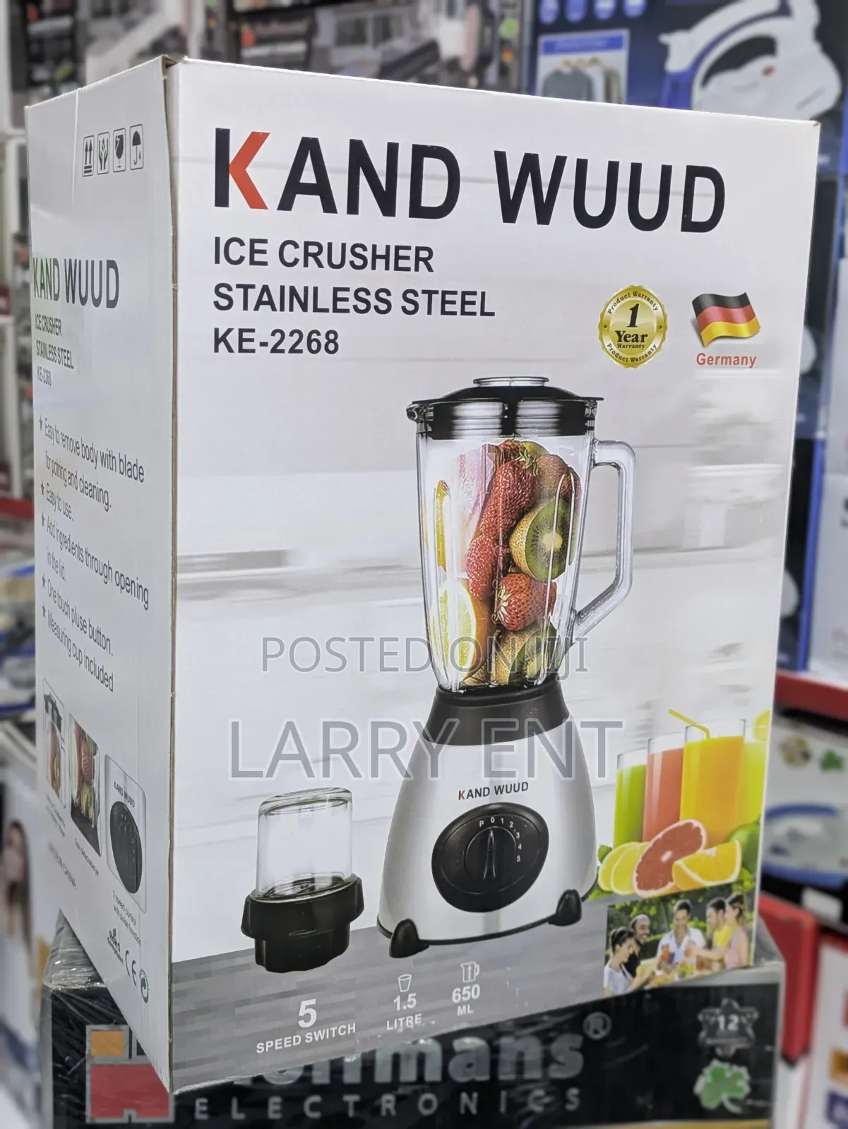 Kand Wuud 1.5l 5-Speed Blender Powerful Motor Juice Extractor Food G