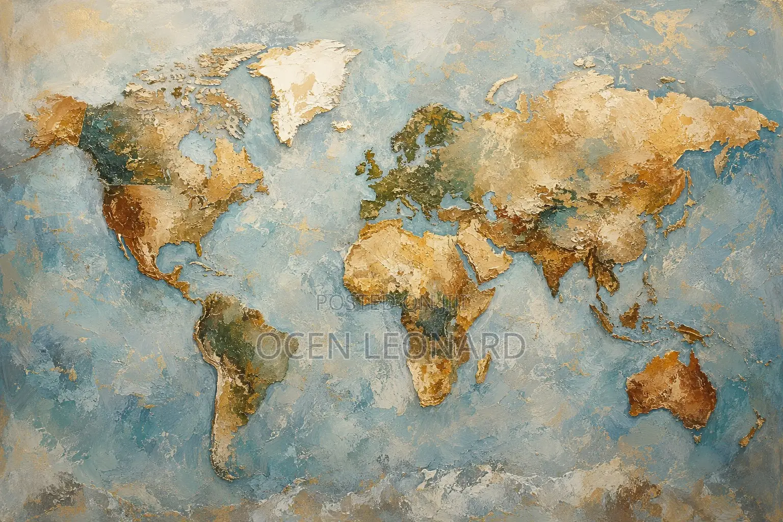 Wall Art Showcasing the Map of the World