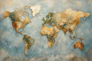Wall Art Showcasing the Map of the World