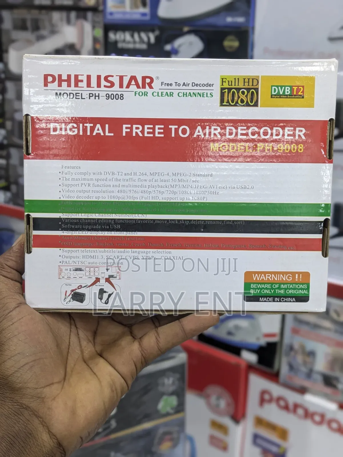 Phelistar Free to Air Decoder DVB-T2 Hd Digital Tv Box Hdmi Receiver