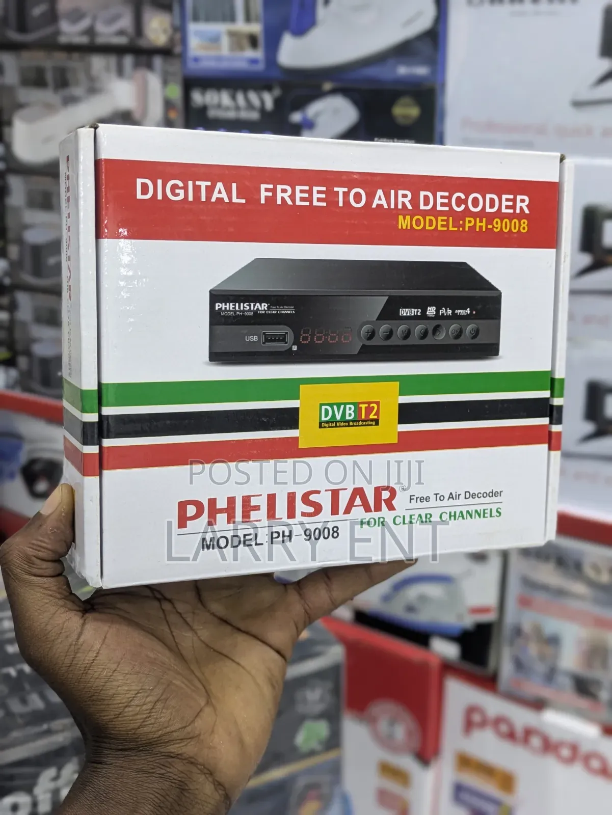 Phelistar DVB-T2 Free to Air Tv Decoder Hd 1080p No Subscription