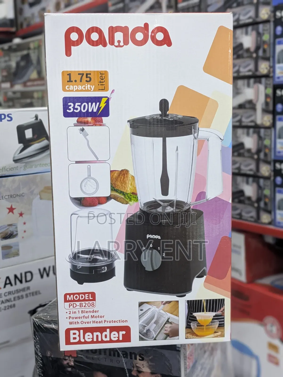 Panda 1.75l Blender 2-Speed Electric Juice Maker Smoothie Mixer Food