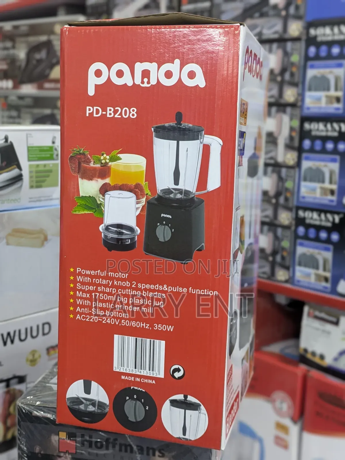 Panda 1.75l 2-Speed Blender Powerful Electric Mixer Juice Smoothie