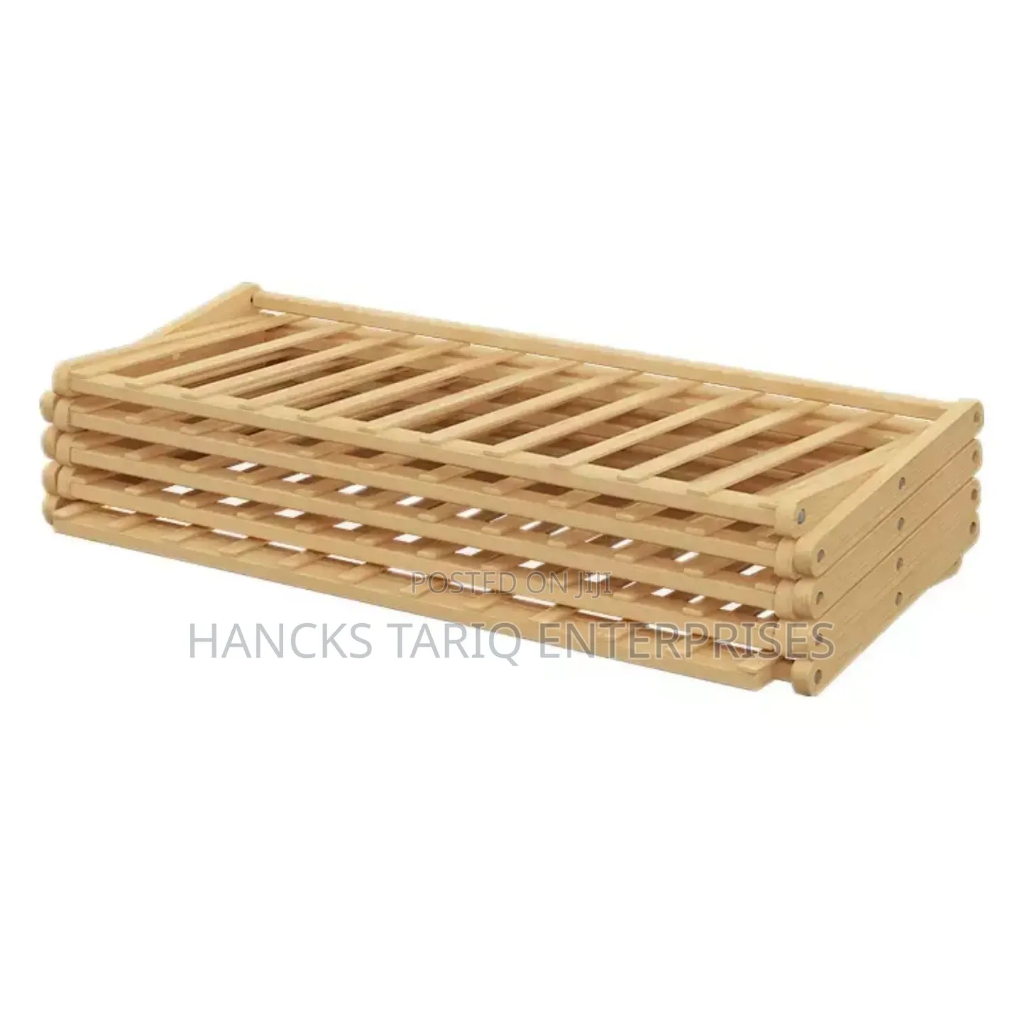 Foldable Bamboo Shoe Rack – 5-Tier Space-Saving Organizer