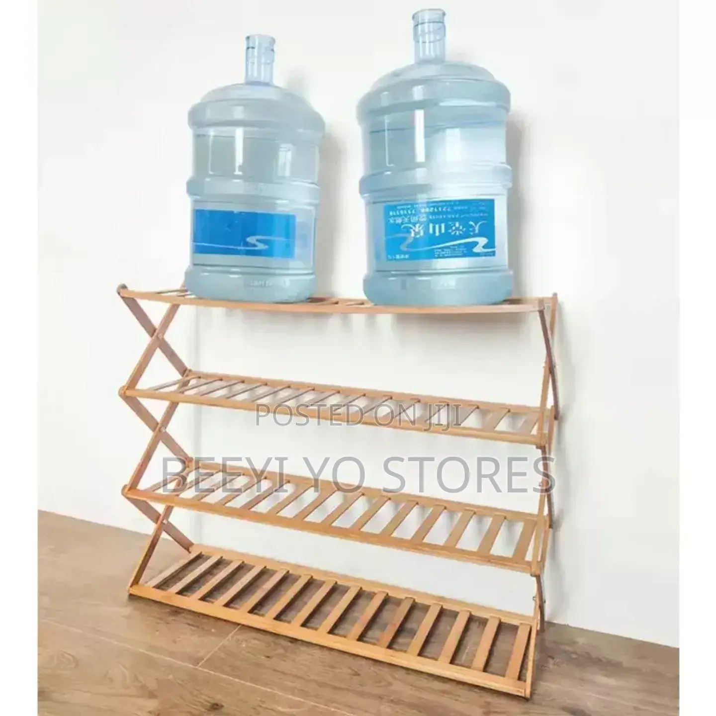 Foldable Bamboo Shoe Rack – 5-Tier Space-Saving Organizer