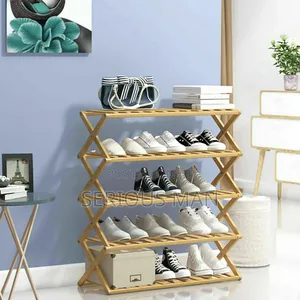 Installation-Free Foldable Bamboo Shoe Rack.