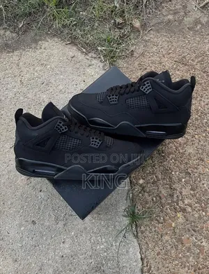 Nike Air Jordan 4 Retro "Black Cat" Pure Black. Fnu