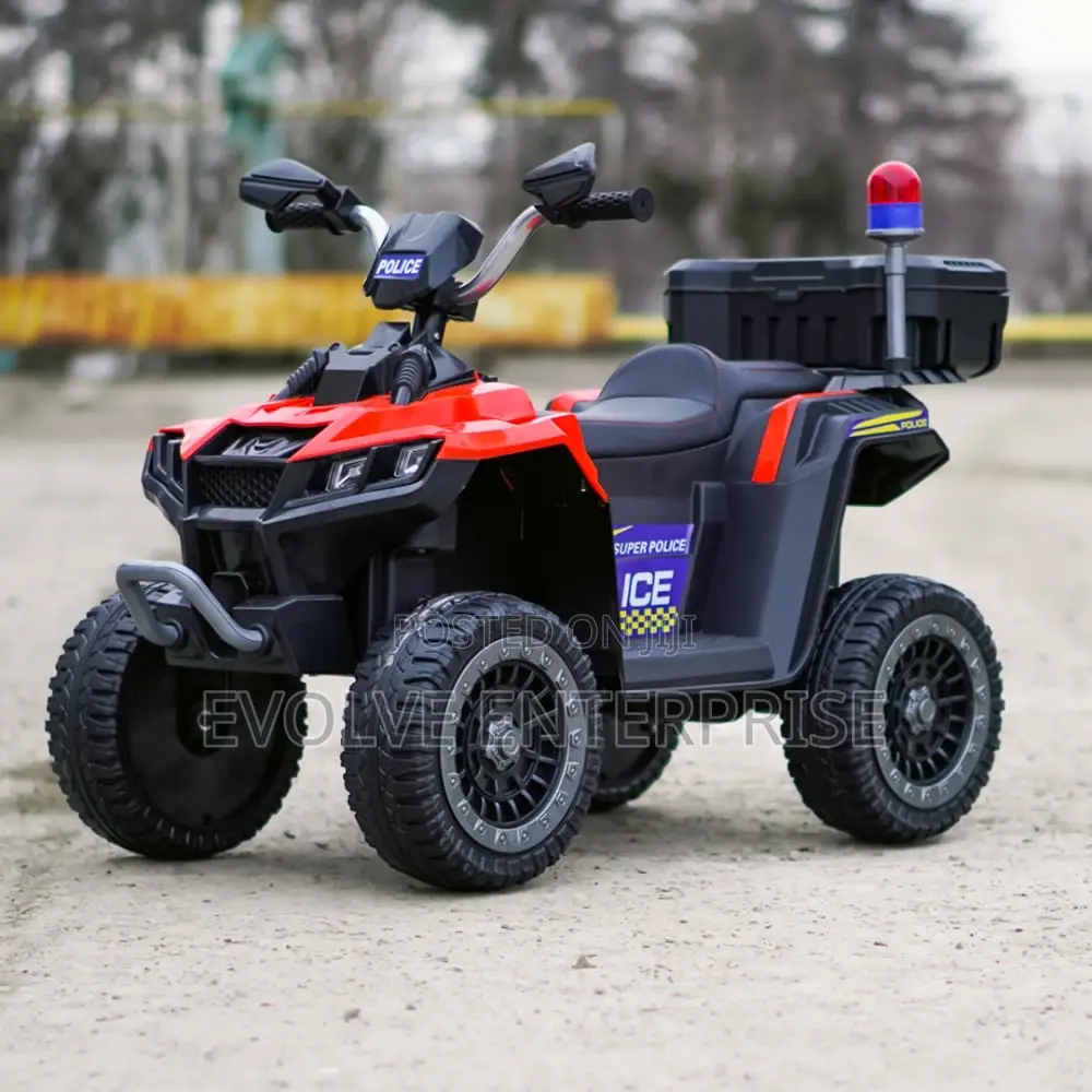 Electric Atv for Children 3-6 Years Old, Kinderauto Police,