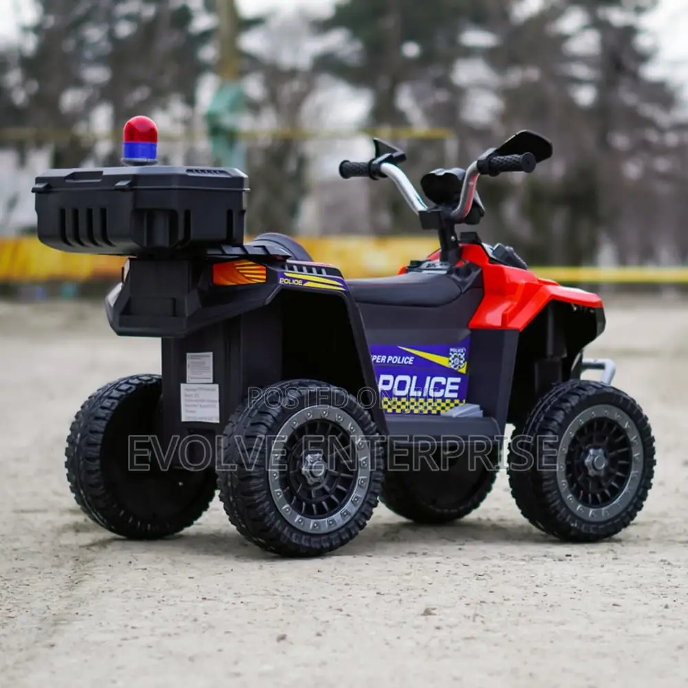 Electric Atv for Children 3-6 Years Old, Kinderauto Police,