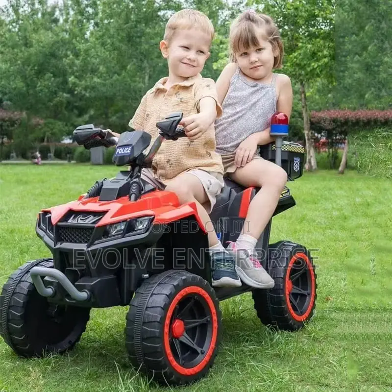 Electric Atv for Children 3-6 Years Old, Kinderauto Police,