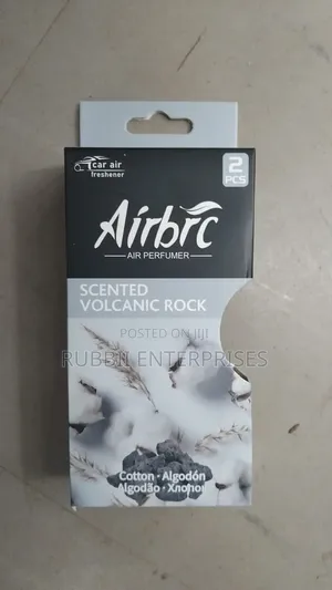 Airbrc Scented Volcanic Rock Car Air Freshener ~ Cotton