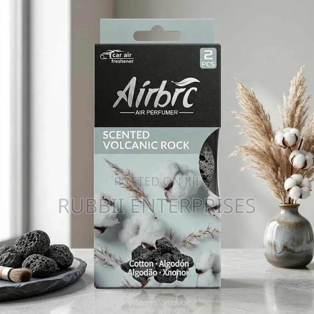 Airbrc Scented Volcanic Rock Car Air Freshener ~ Cotton
