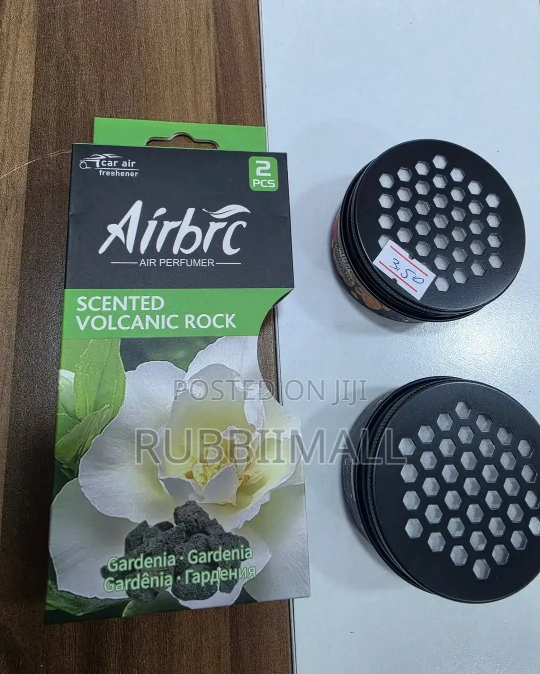 Airbrc Scented Volcanic Rock Car Air Freshener ~ Gardenia