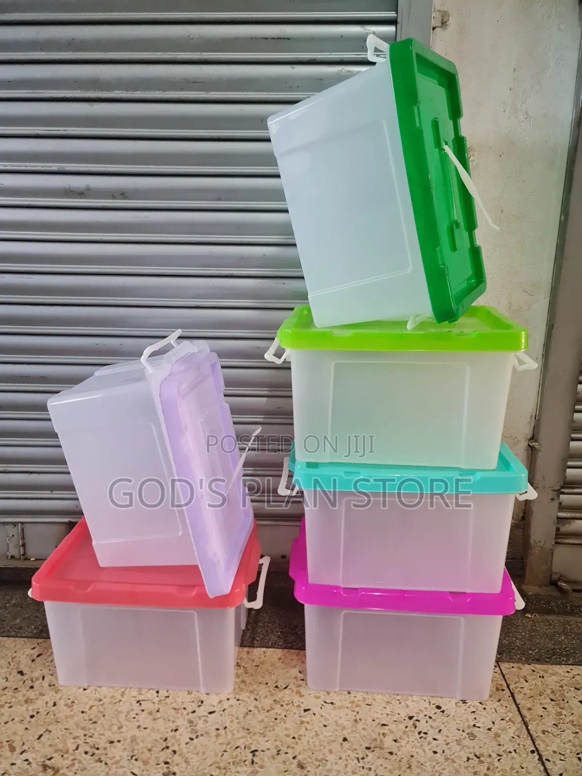10litres Green Cover Plastic Storage Boxes Plastic Storage Boxes