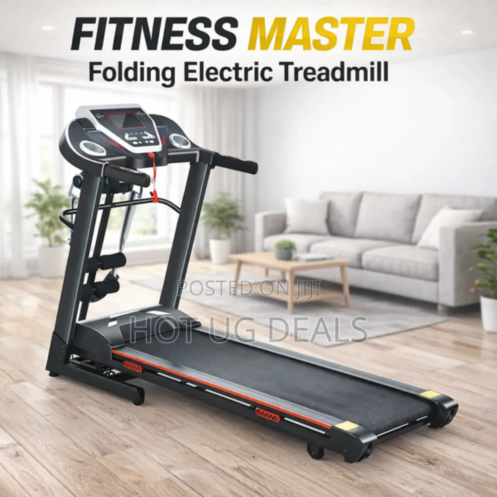 Fintness Folding Electric Treadmill Auto Incline LCD Home Gym 14km/Hr