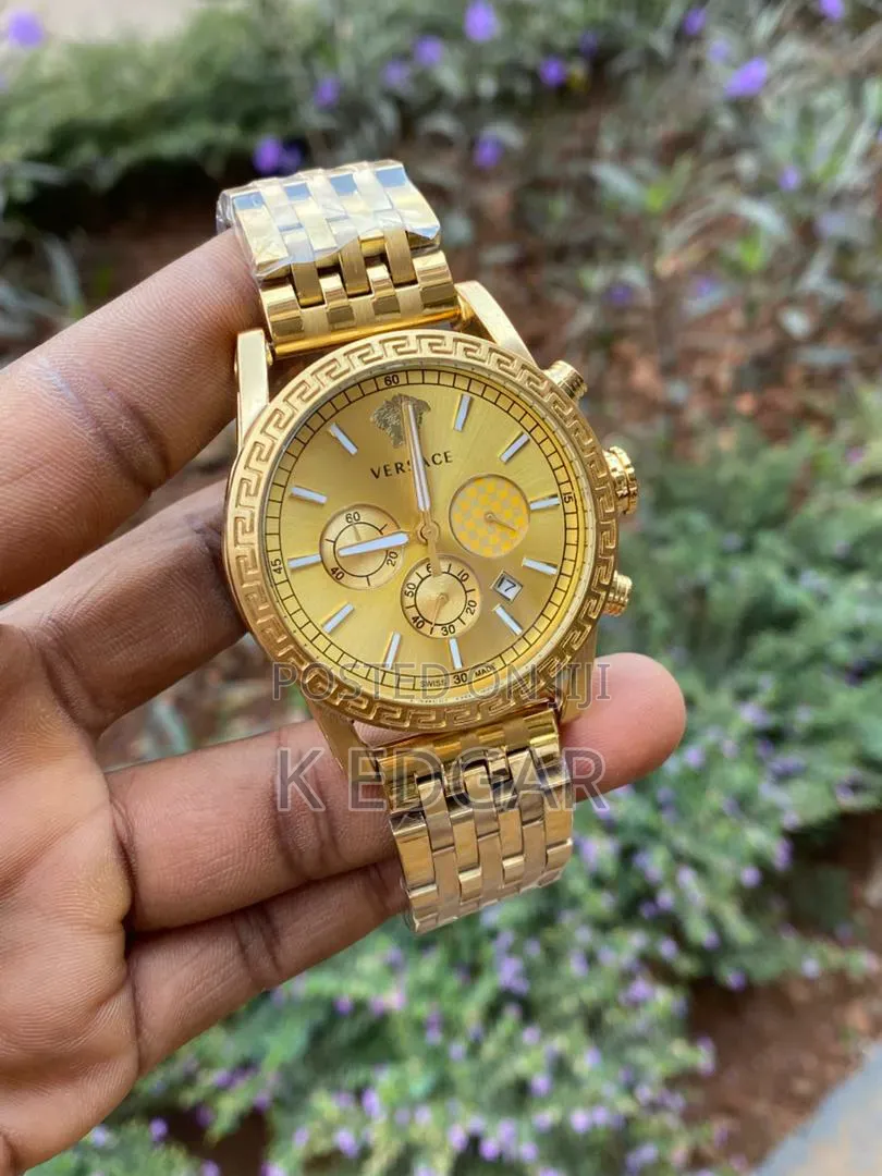 Automatic Golden Versace Watch