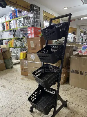 Black Metal Organizer Trolley