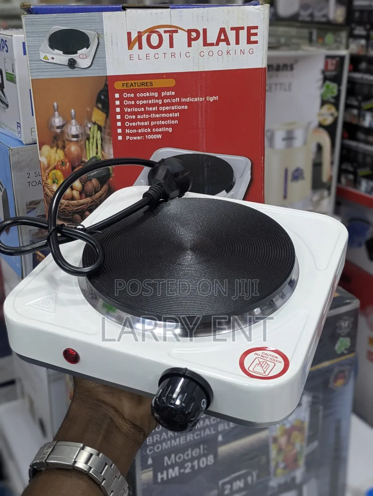 Jx 1000w Single Burner Hot Plate With Adjustable Temperature Control