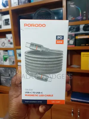 Porodo Magnetic Led Type C to Cable