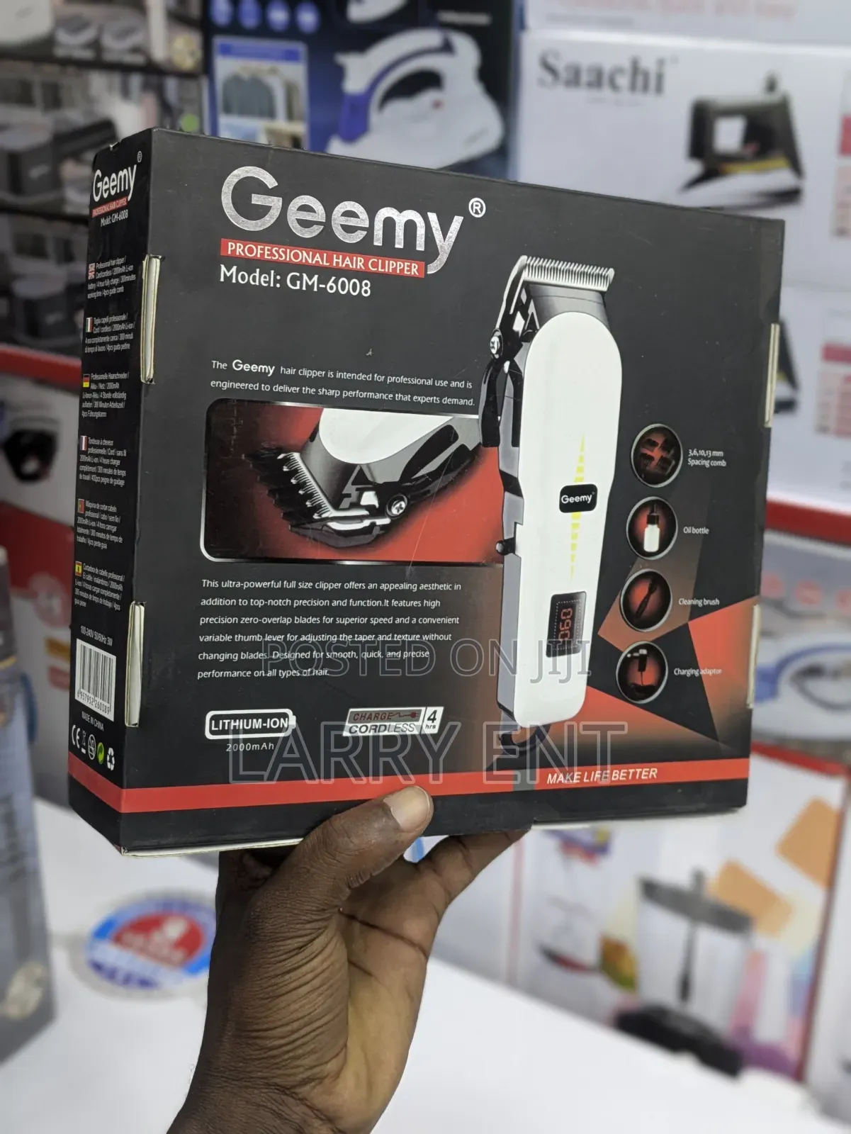 Geemy Rechargeable Hair Clipper Professional Beard Trimmer Adjustable