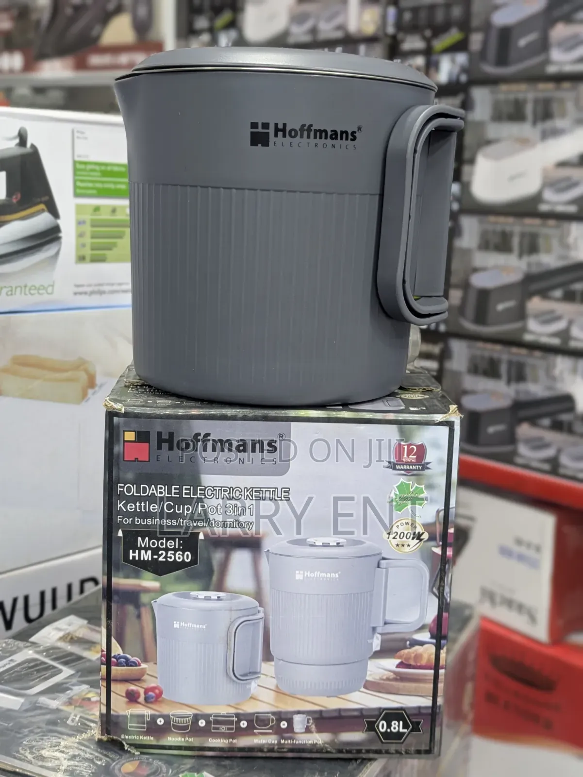 Hoffman 0.8l Portable Electric Kettle Premium Travel Mini Percolator