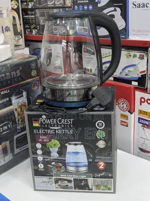 Powercrest 2l Glass Electric Kettle Percolator Blue Light Fast Heating