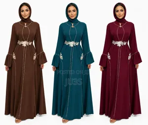 Embroidered Silk Abayas in Many Differnt Colours