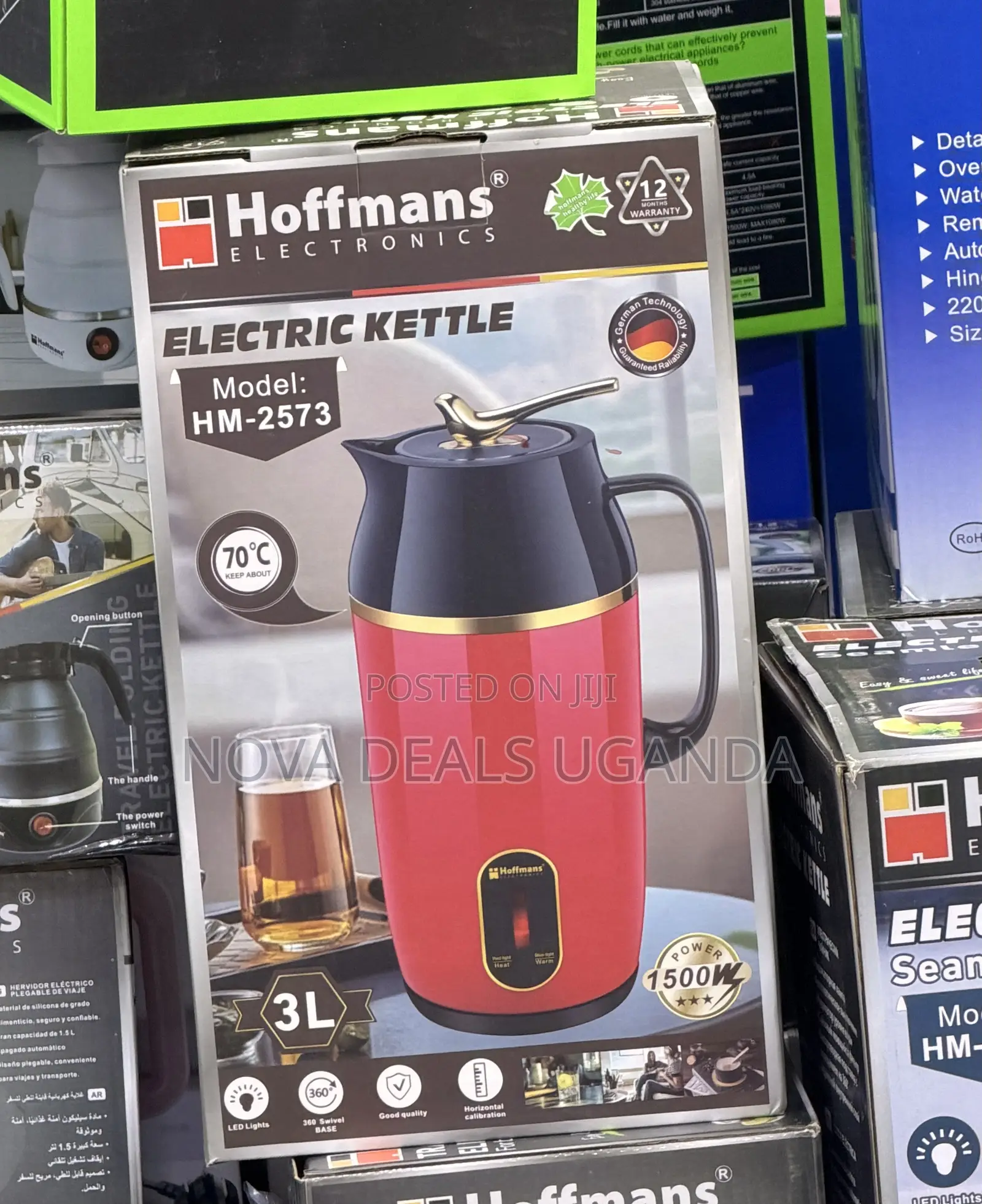 Hoffmans 3.0l Electric Kettle Hm-2573 1500w