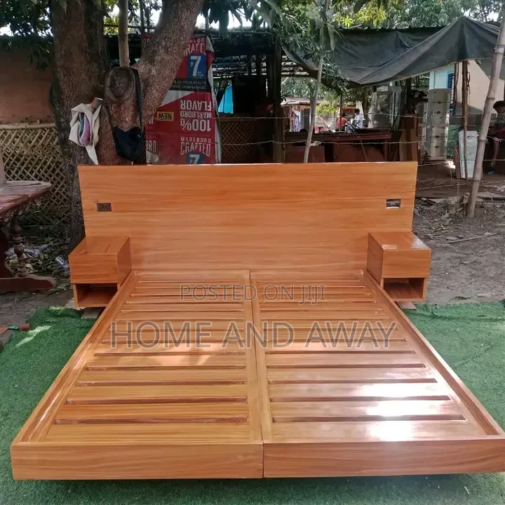 Floating Rustic Wooden Beds in Any Colour From 1,500,000/- + Delivery