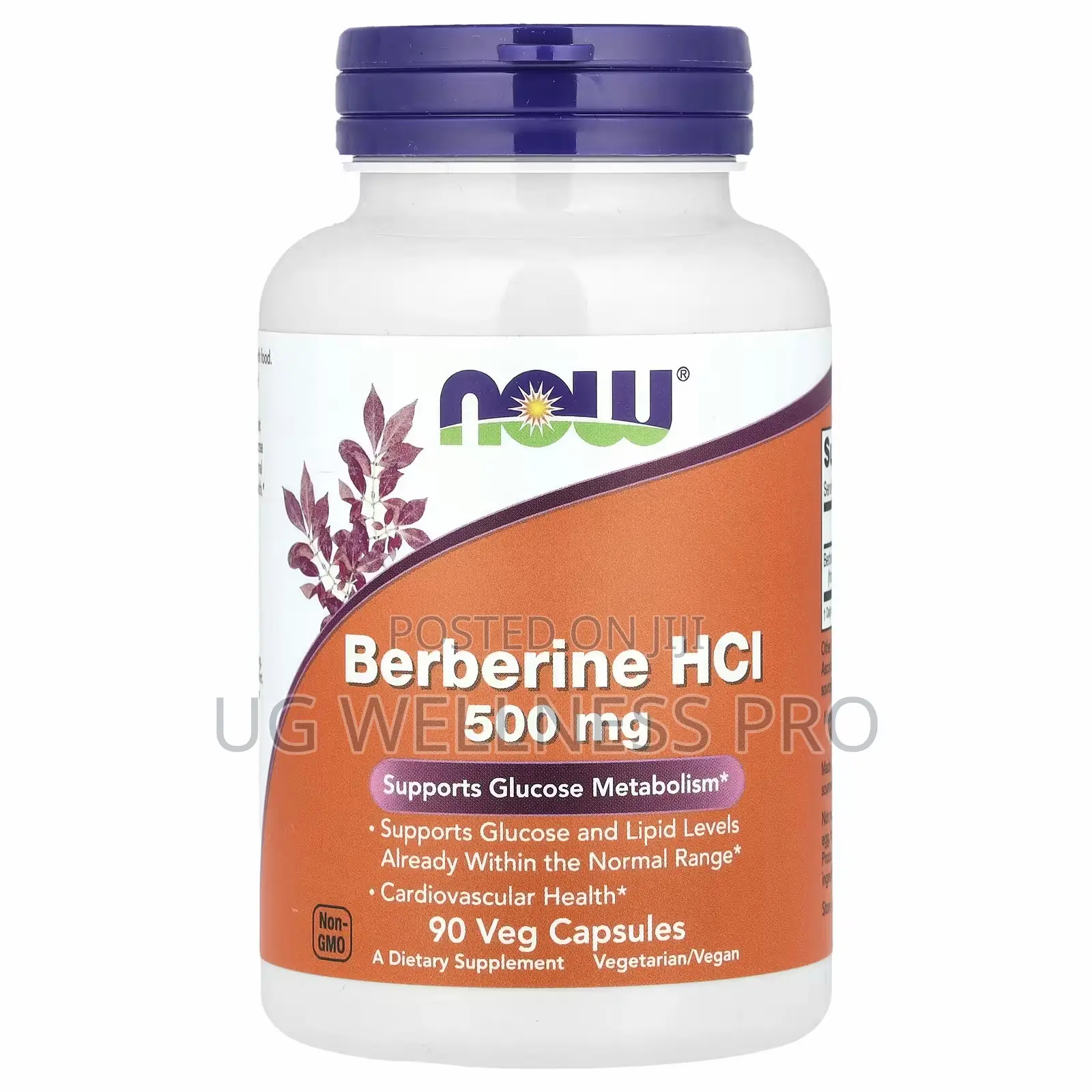 Now Foods Berberine Hcl, 500 Mg, 90 Veg Capsules