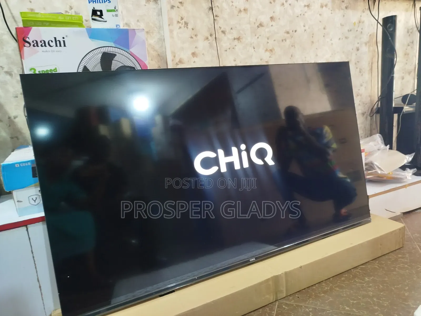 Chiq 65 Smart Android Google Digital Flat Screen Flameless.