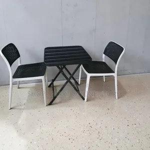 Centre Stand Foldable Glass Table and Chairs