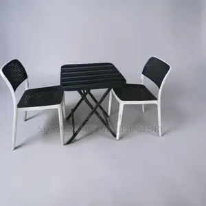 Centre Stand Foldable Glass Table and Chairs