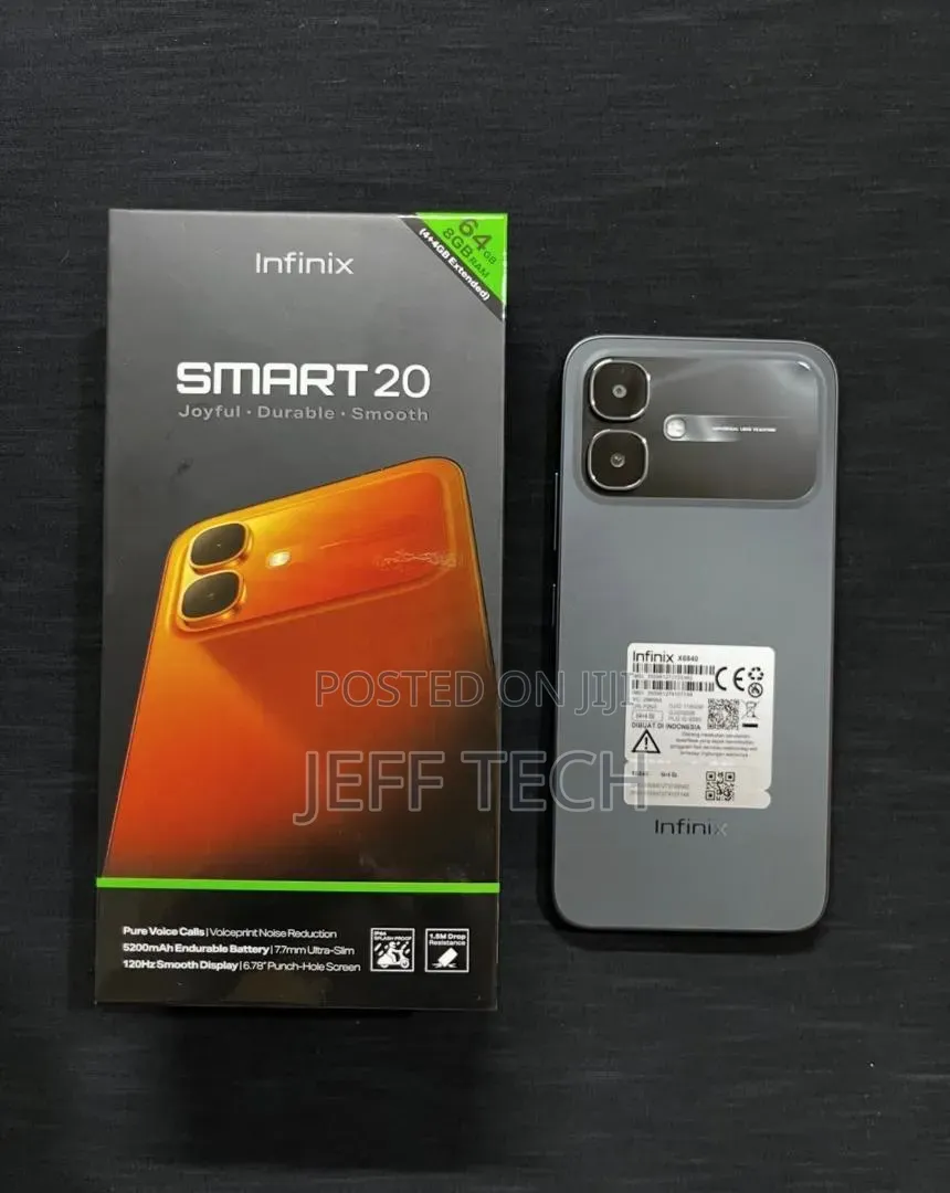 New Infinix Smart 20 128 GB Black