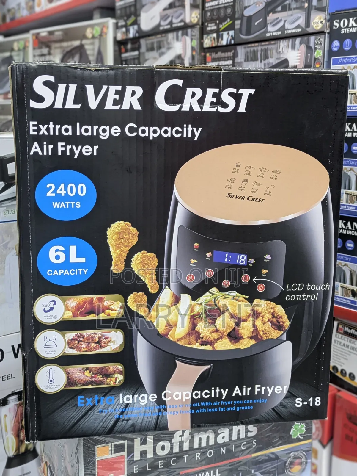 Silvercrest 6l Air Fryer Digital Touch Screen Oil Free Hot Air Fryer