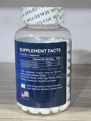 Organic Liquid Calcium +D3 Dietry Supplement 200 Softgels