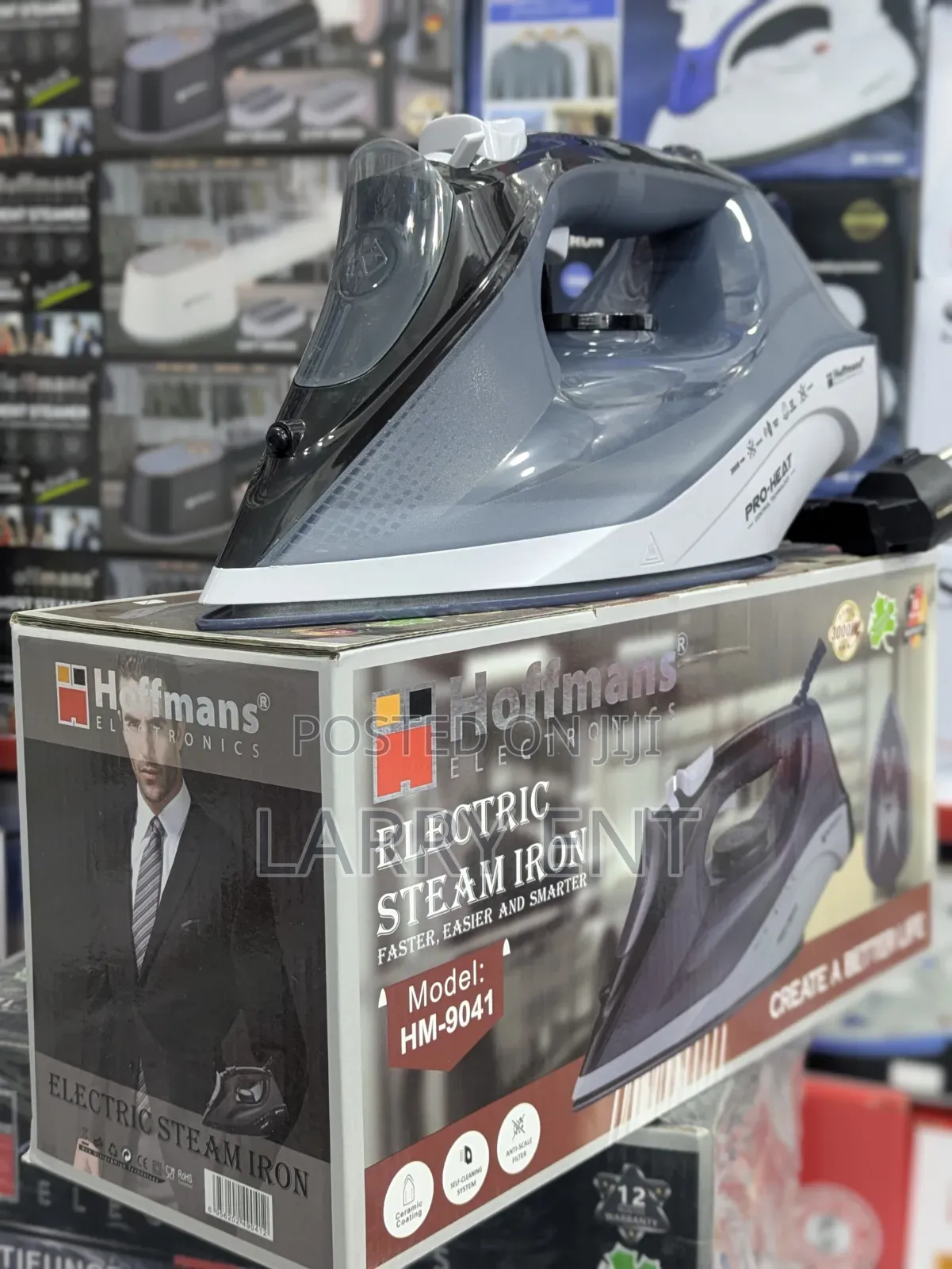 Hoffmans 3000w Steam Iron Ceramic Soleplate Fast Heating Professional