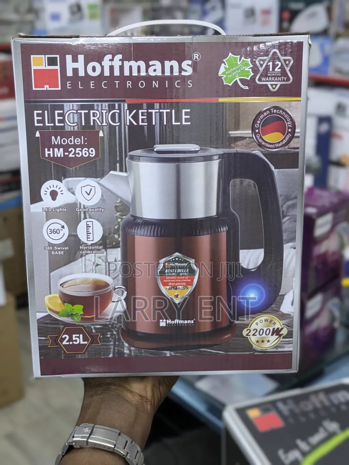 Hoffmans 2.5l Electric Kettle Fast Boiling Large Capacity