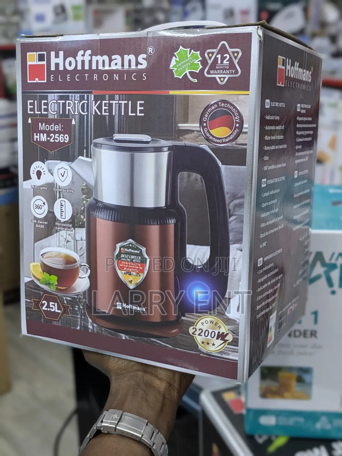 Large 2.5l Electric Kettle Hoffmans Fast Boil Water Heater Stainless