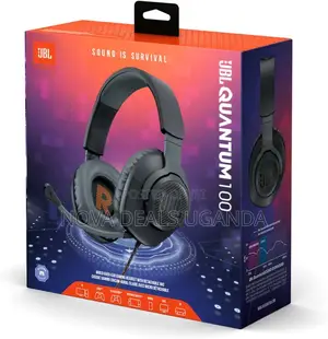 JBL Quantum 100 Wired Over-Ear Gaming Headset With a Detachable Mic,