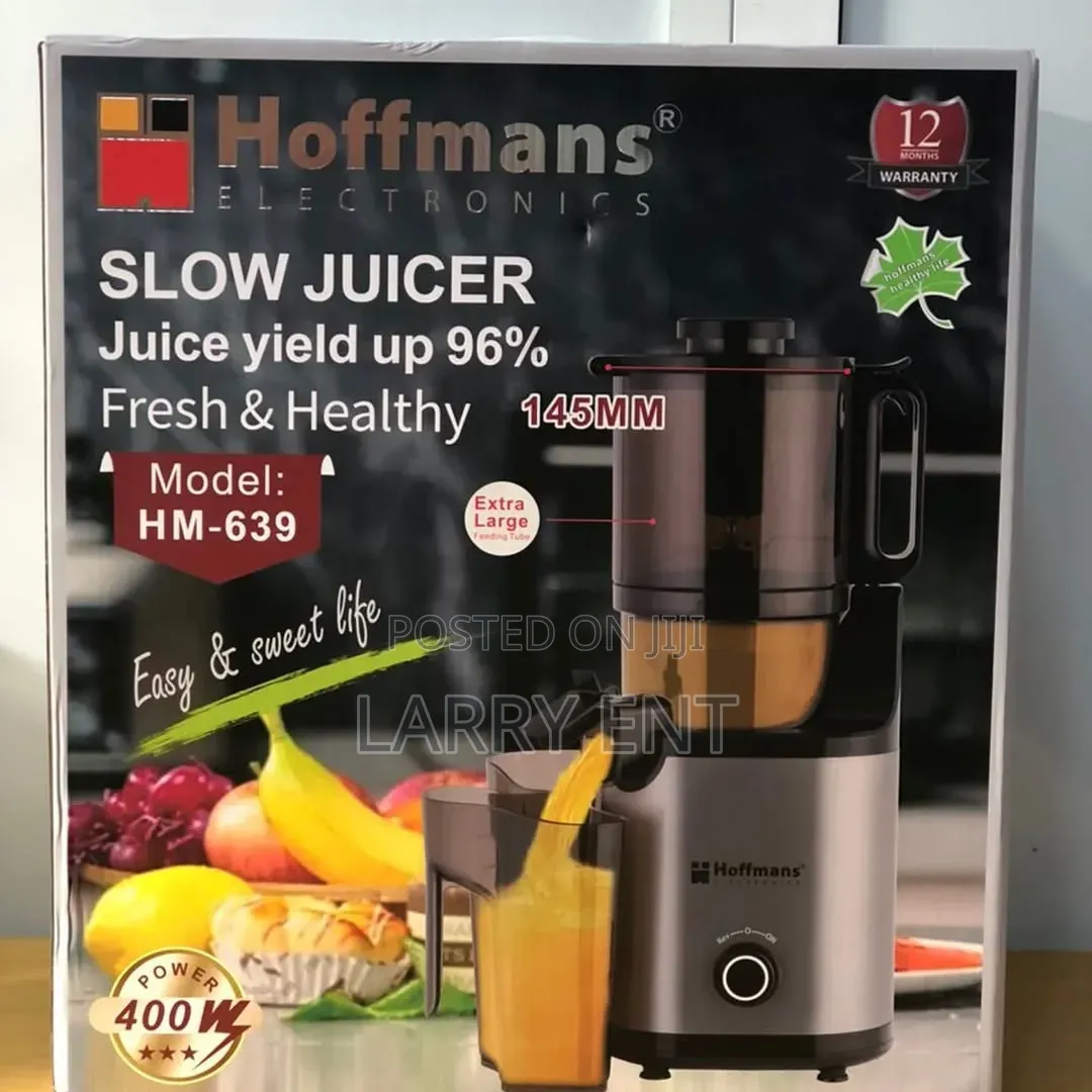 Healthy Juice Hoffmans 400w Slow Juicer Press Up to 96% Extraction