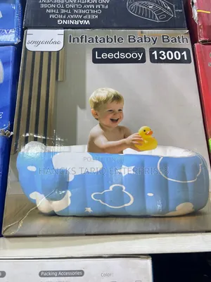 Portable Inflatable Baby Bathtub – Foldable Comfortable Newborn Bath