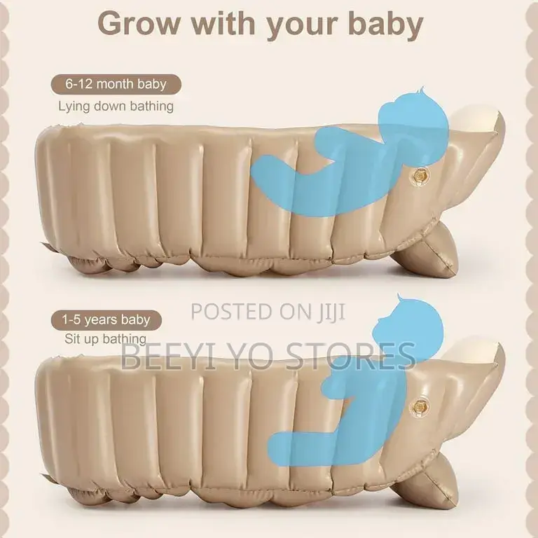 Portable Inflatable Baby Bathtub – Foldable Comfortable Newborn Bath