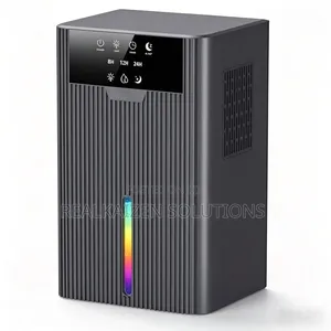Compact Smart Dehumidifier | 2400ml Water Tank | 10-Color Night Light